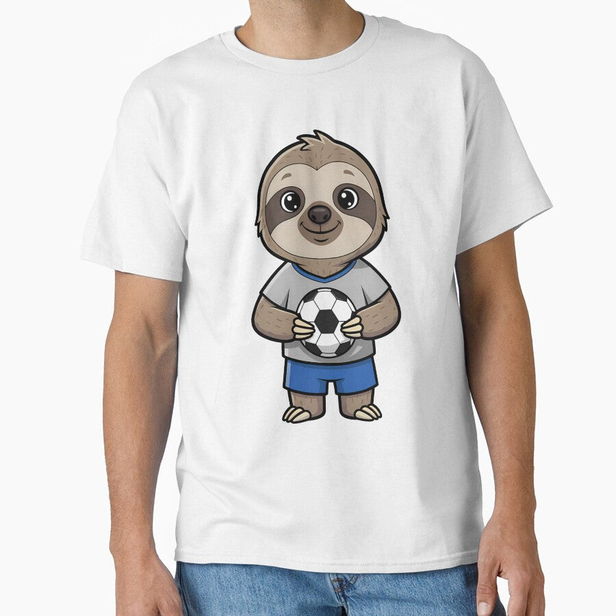 Sloth Soccer Player Football Fan Cartoon by k3rstman1