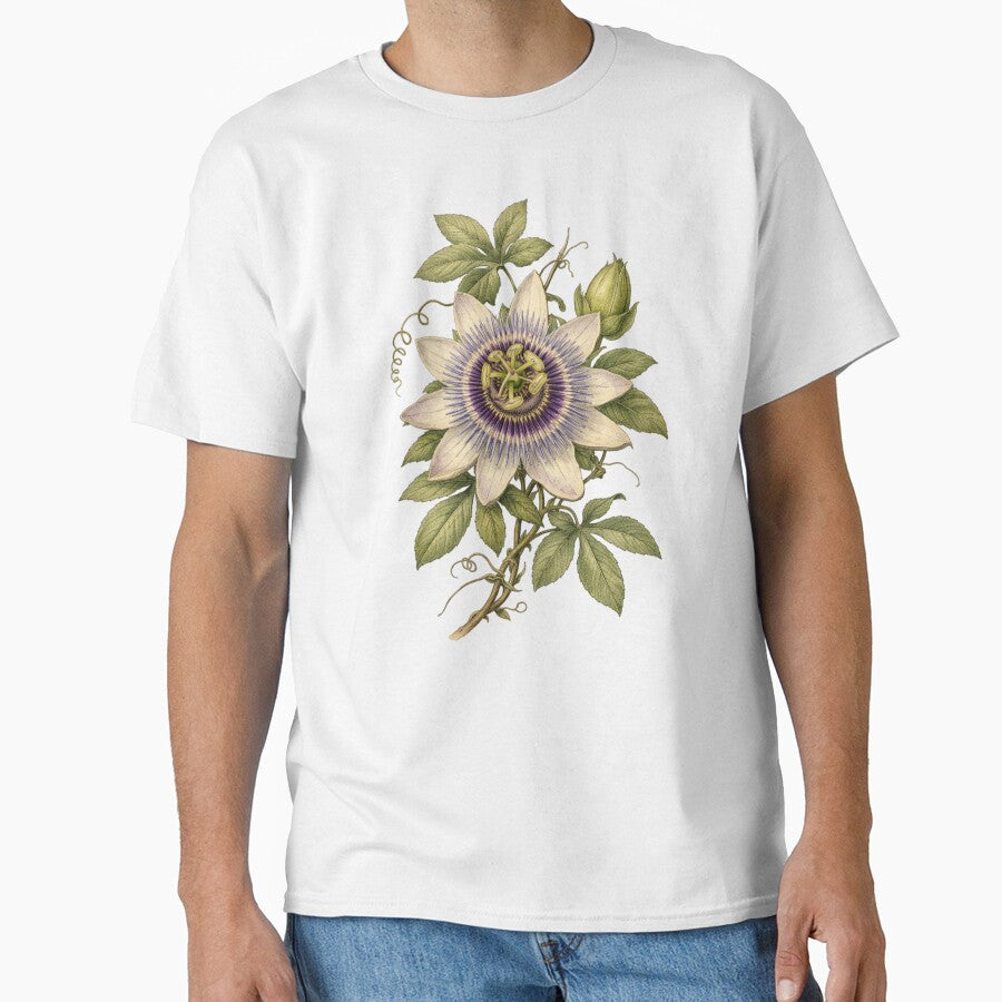 Vintage Passion Flower Botanical Illustration - Passiflora Antique Print by Darlin8888