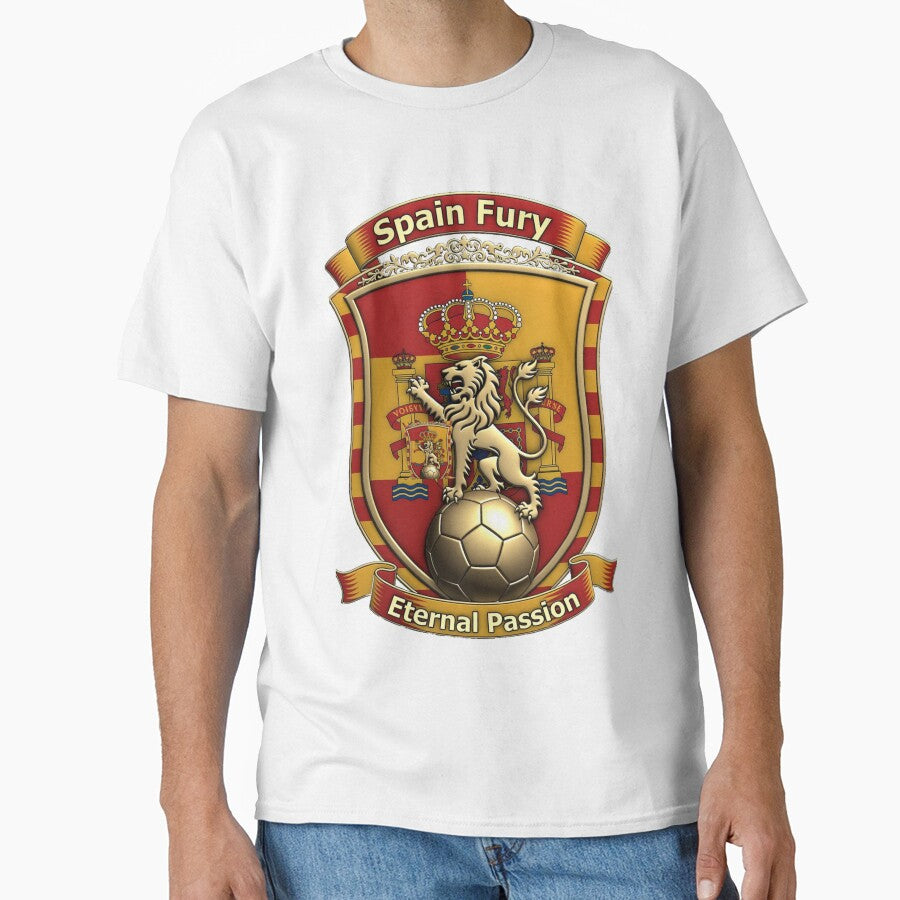 Lion Fury Spain Tee, Eternal Roar Lion Drinkware, Flag Pride Crest Souvenir Gift by YMLux