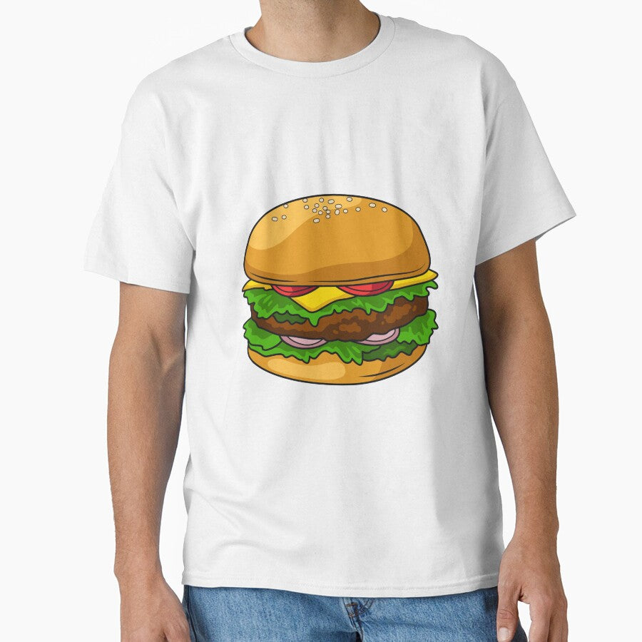 Hamburger cartoon illustration by Misscartoon