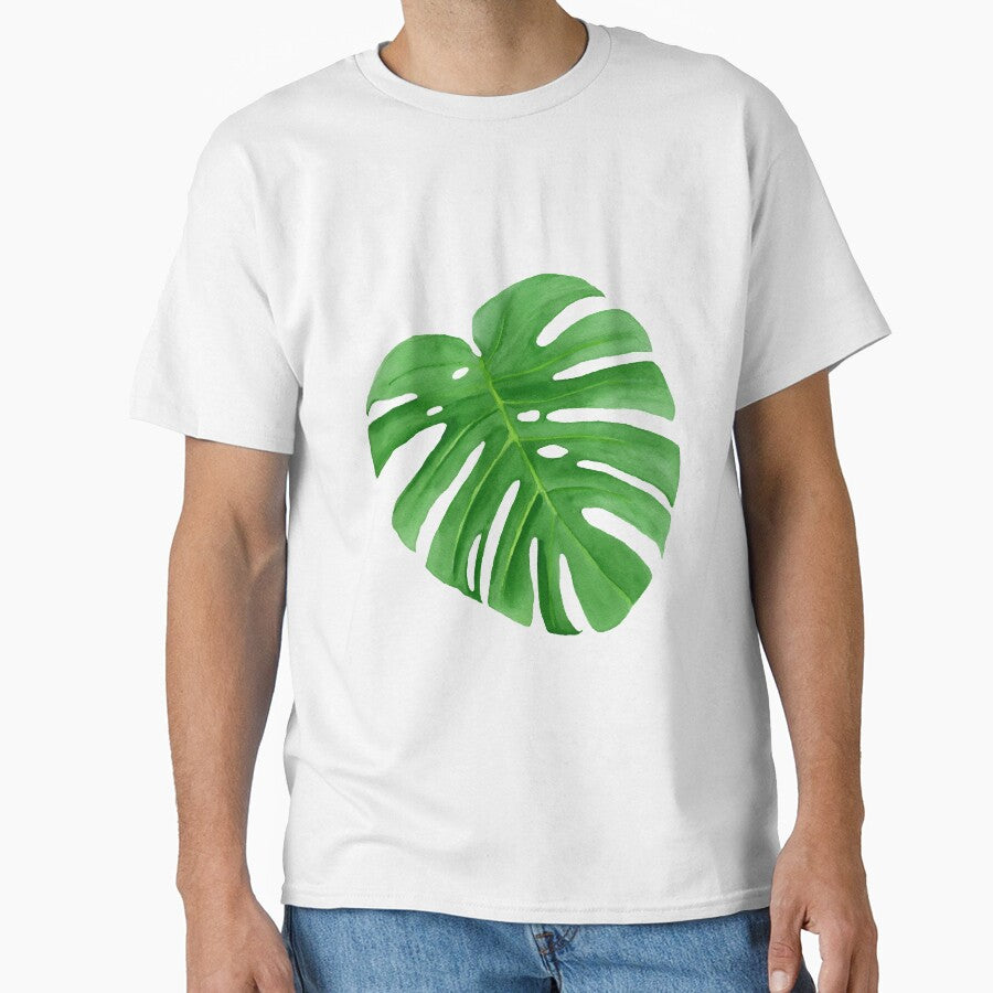Watercolor Monstera Leaf by EtherealSkyShop