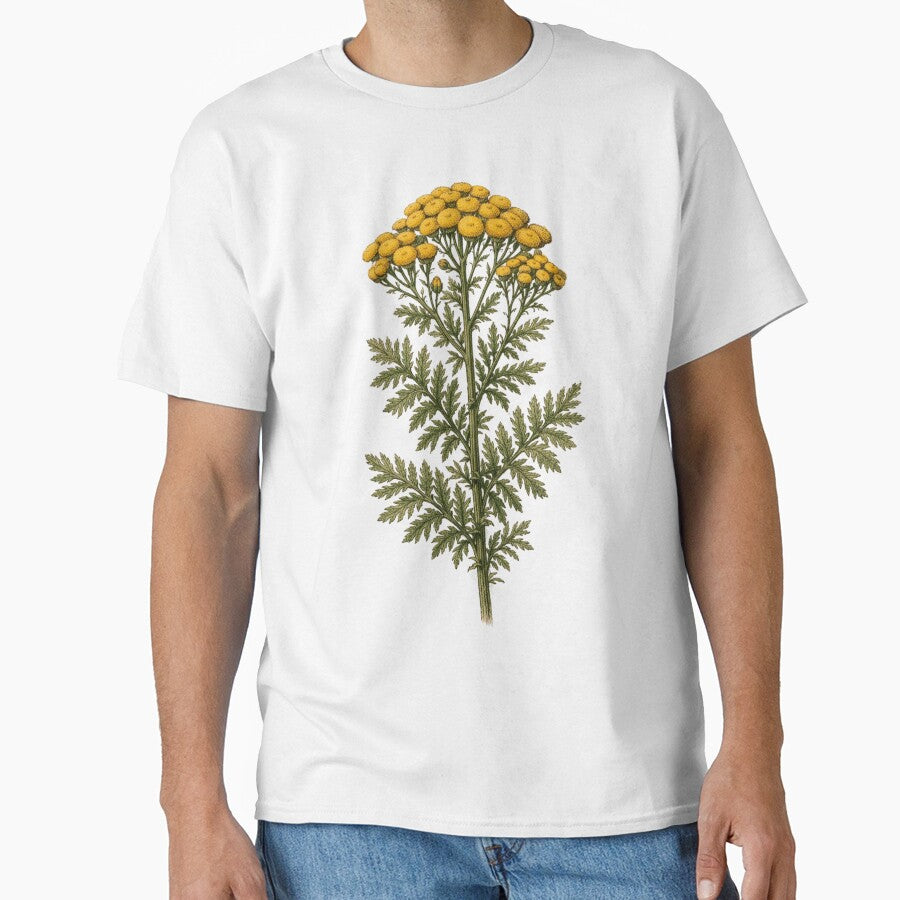 Vintage Tansy Botanical Illustration - Tanacetum Vulgare Antique Botanical Print by Darlin8888