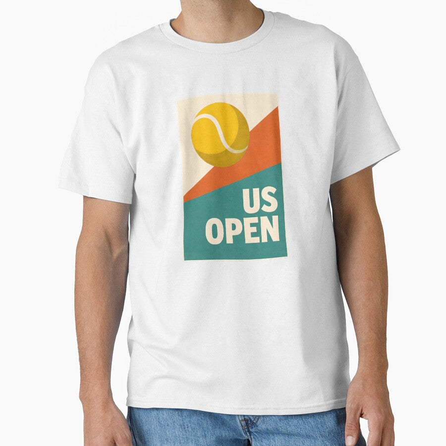Retro US Open Tennis Poster - Vintage Sports Wall Art by Blurbean
