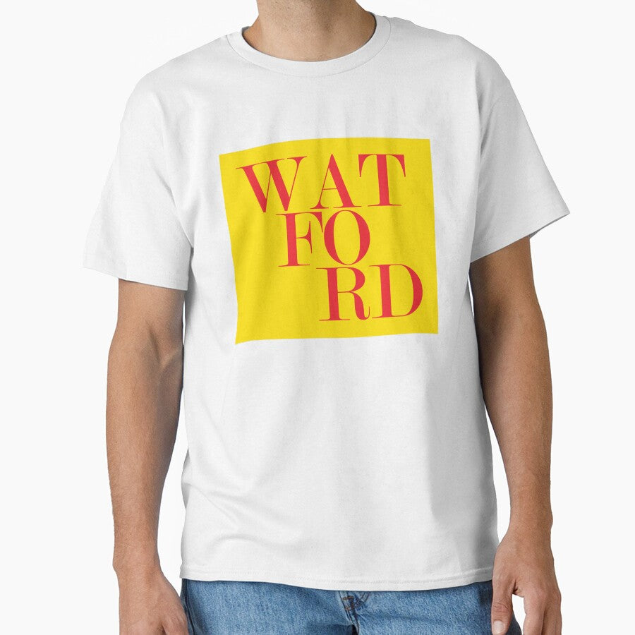 Watford UK Town Typography Minimalist Patriotic Travel Souvenir by kakarikihill