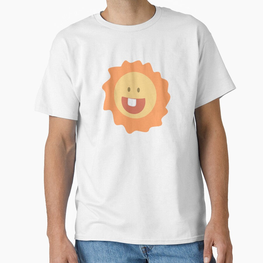 Happy Sun Cute Face Minimalist Smiling Sunshine by Porpor Artwork