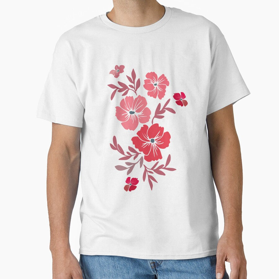 Red And Pink Hand Drawn Floral Pattern by mariamsol