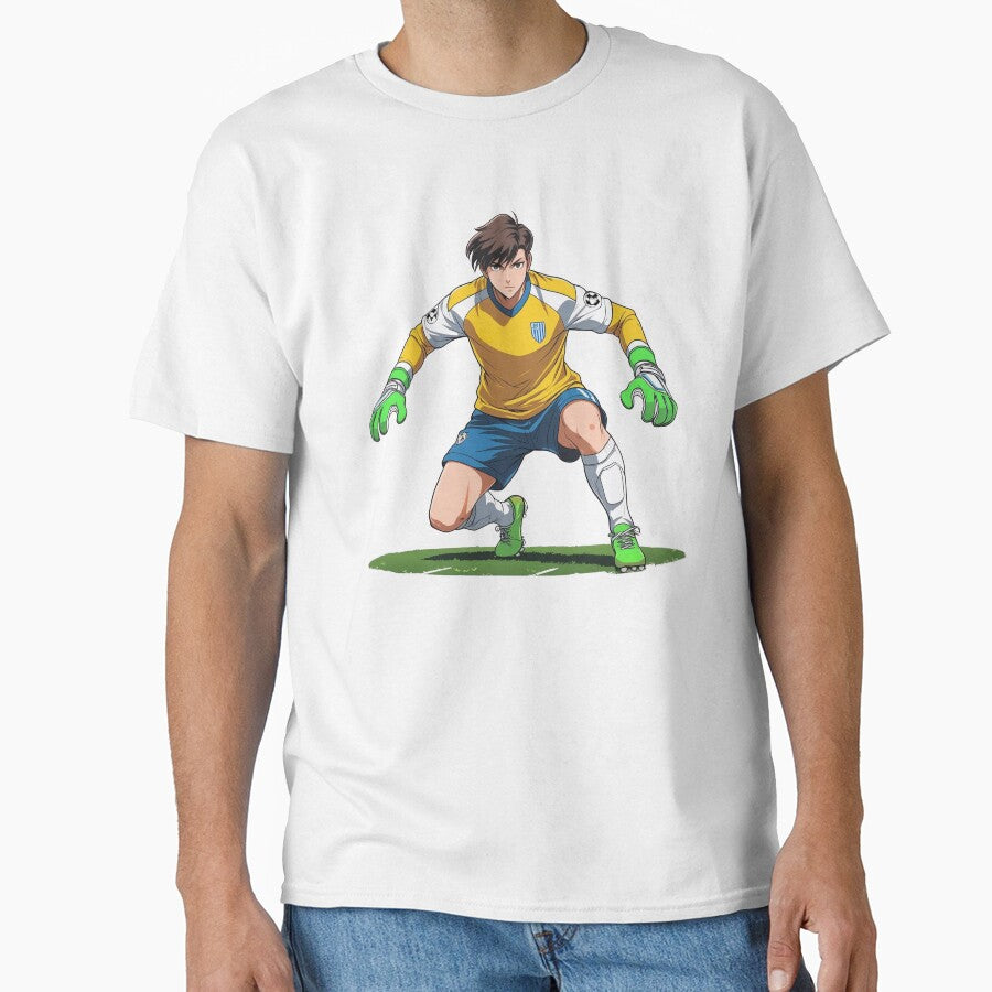 Anime style Soccer Goalkeeper Green Gloves by Koko Doko