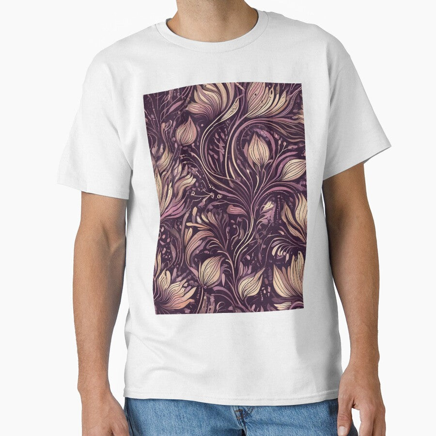 Abstract florals curling stems pattern by Designbes