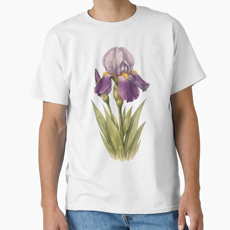 Iris Germanica Vintage Botanical Print - Antique Iris Wall Art by Darlin8888