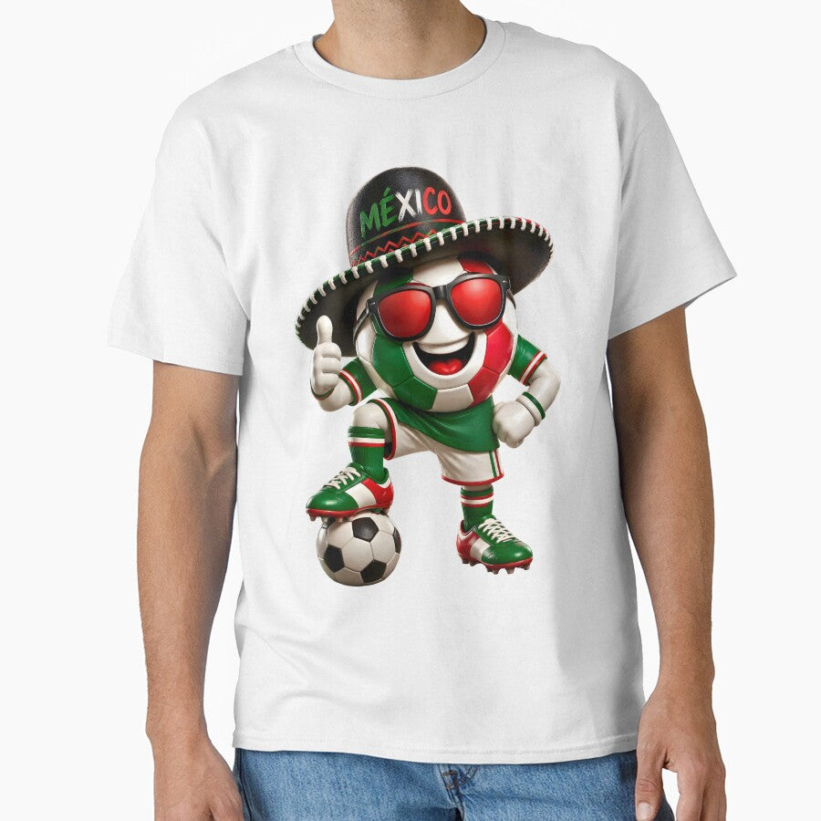 Mexico Soccer Mascot Funny Football Cartoon Graphic by ArtSpark Studio