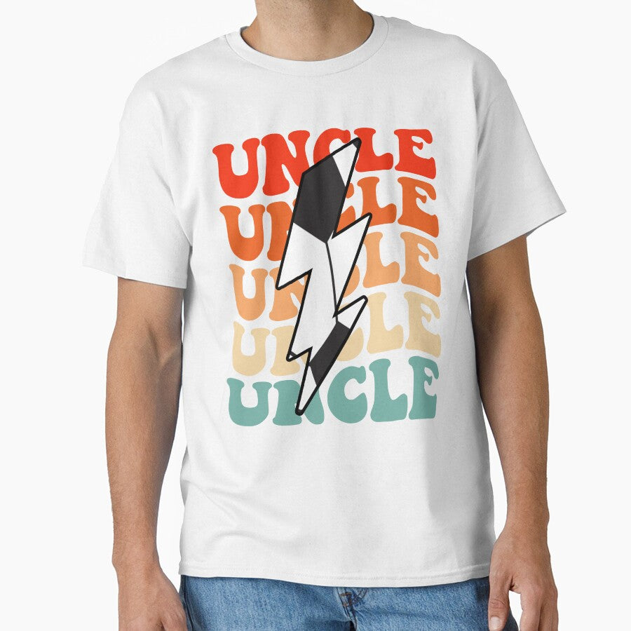 Soccer Uncle Retro Groovy Lightning Bolt Father’s Day by Christina-grich