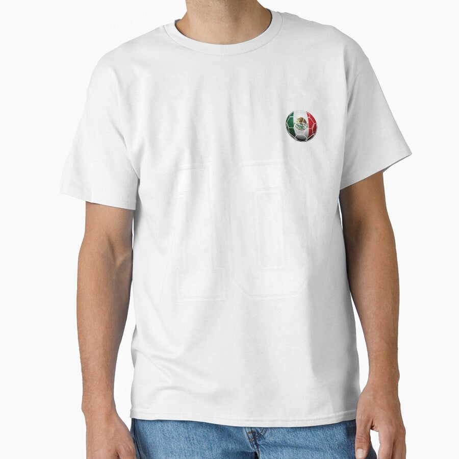 Number 10 Mexico Flag Football Fan by BernoNickel