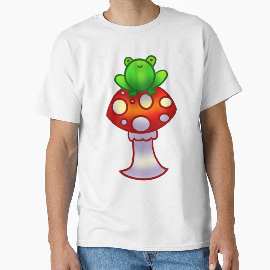 Cute Frog On a Mushroom by GatheringPlace