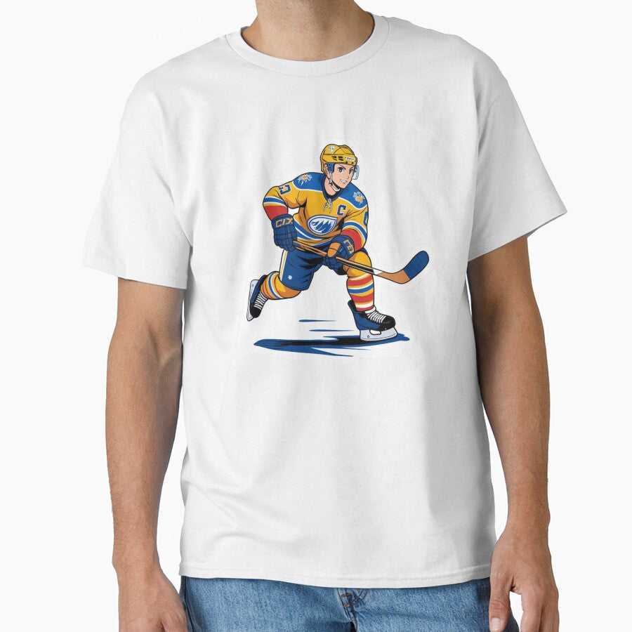 Anime style ice hockey player tropical vibe jersey by Koko Doko