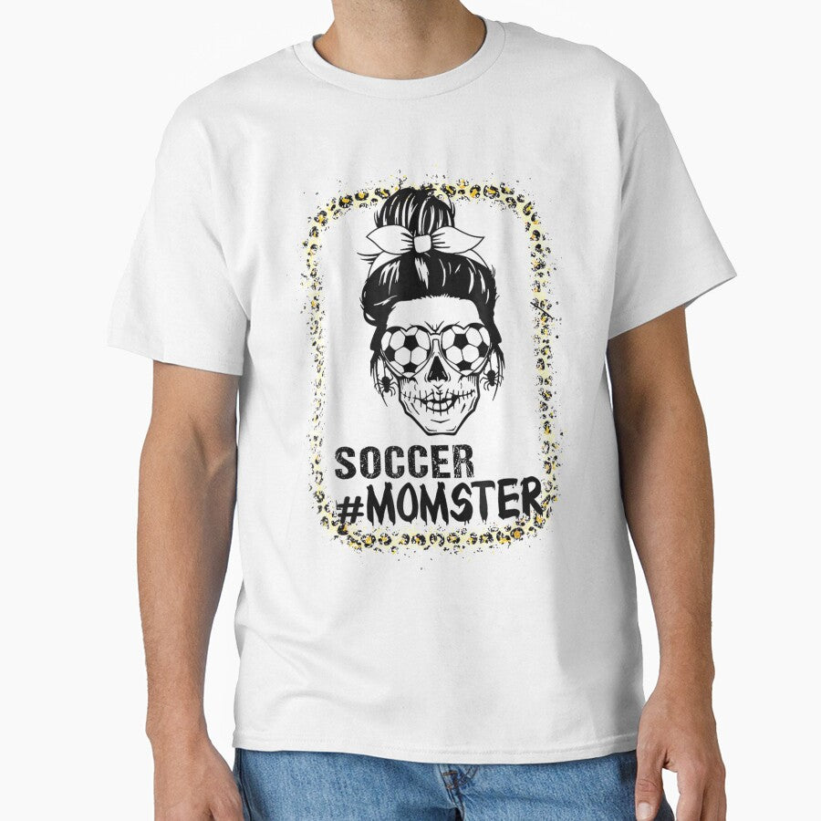 Momster Soccer Mom Messy Bun Skull Halloween by RyanKramer