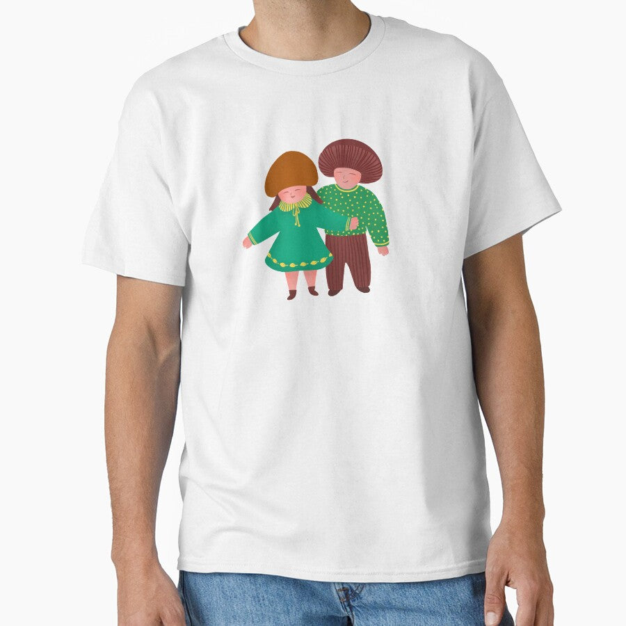 Cute and happy mushroom boy and girl by IULIART