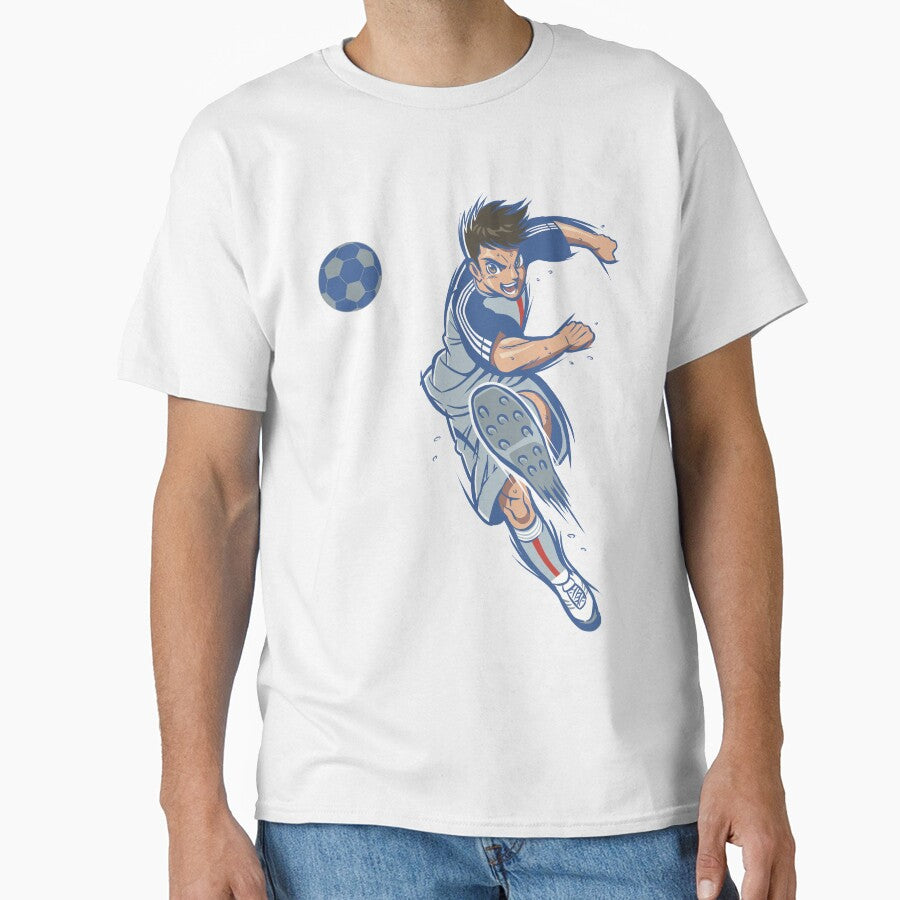Anime Soccer Hero - Dynamic Striker Blue Strike Art by HappySproutArt