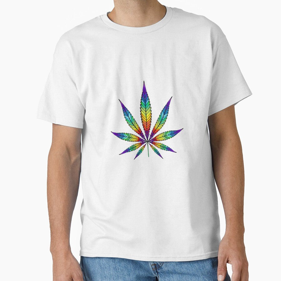Colorful Tie-Dye Cannabis Leaf Design by erinelise209