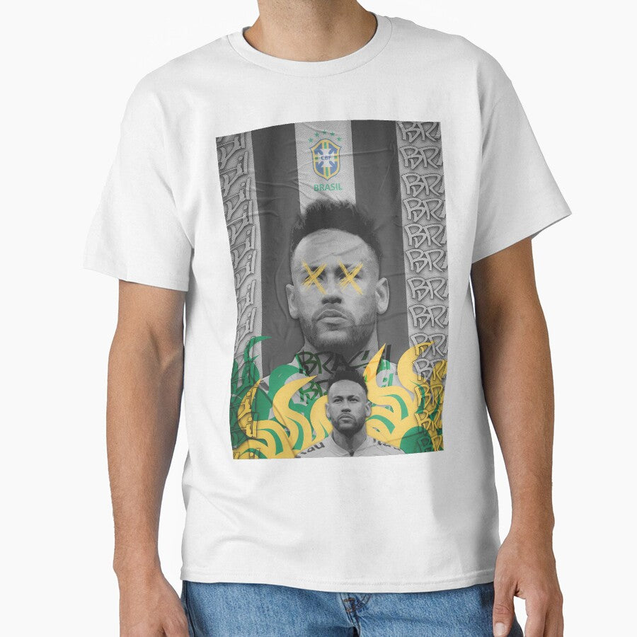 Brazil Football Star Grunge Poster by Shopunte