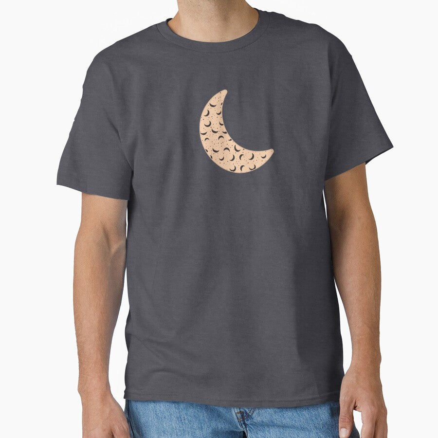 Minimalistic Crescent Moon and Stars Crescent Moon Desginer On Trend Crescent Design on Pastel by EmilyFNM3D