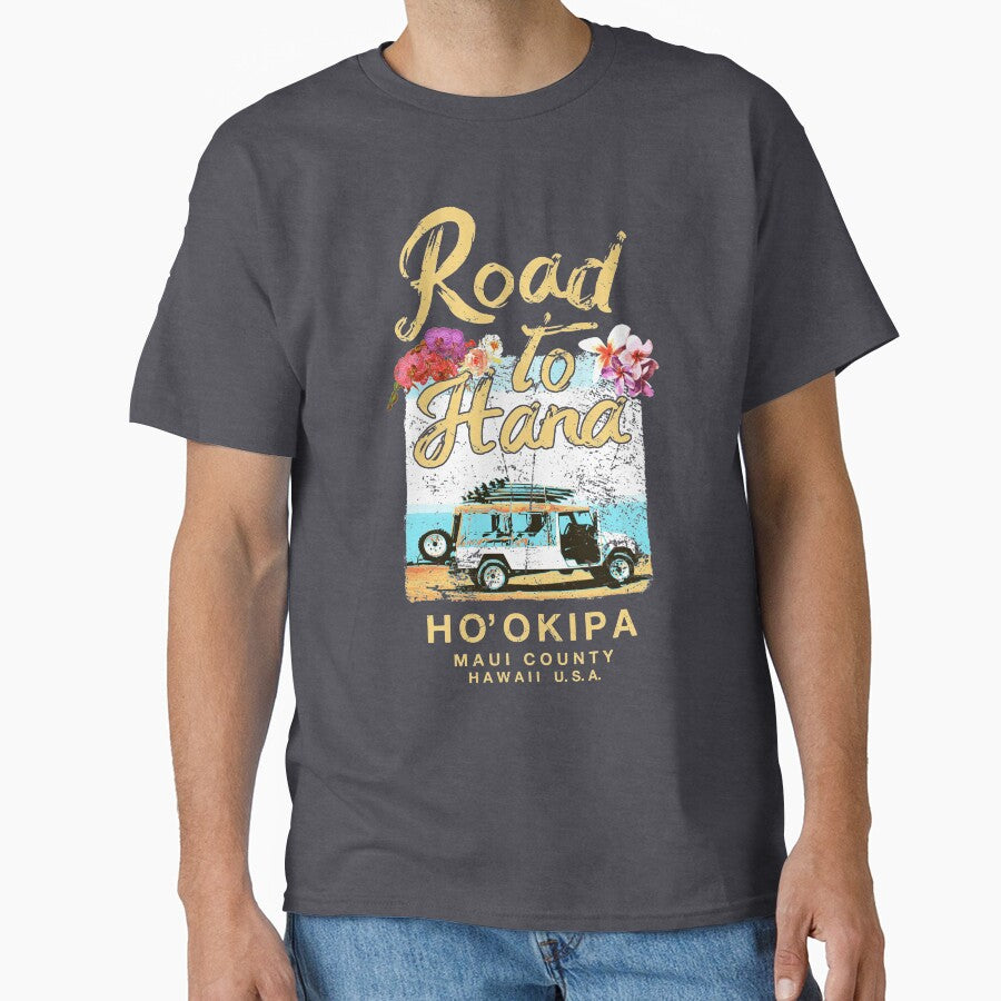 MAUI Road to Hana Hawaii Vintage Hawaiian Floral by IronEcho