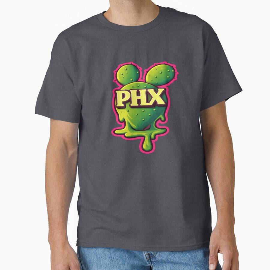 PHX Cactus Drip Sticker – Neon Desert Slime Style by POD DYNASTY