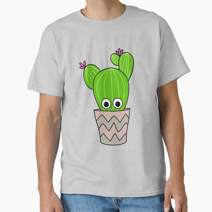 Cute Cactus Design #303: Round Cactus In Pot by DreamCactus