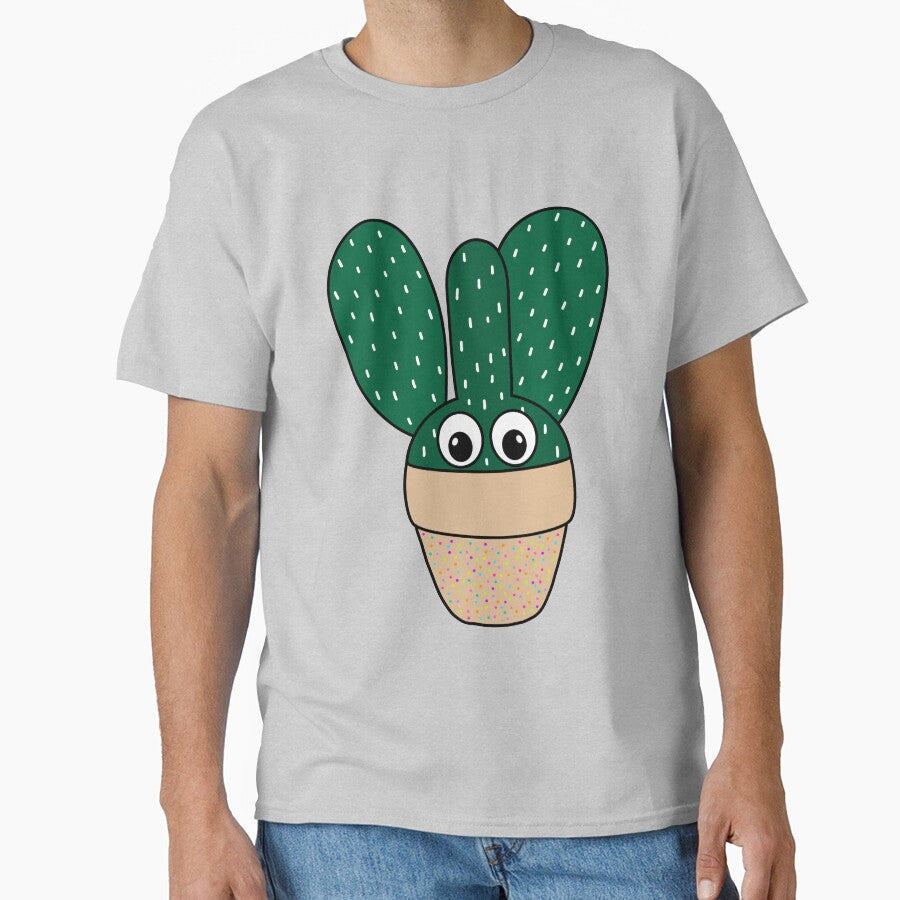 Cute Cactus Design #264: Bunny Ears Cactus In Dotted Terra-cotta Pot by DreamCactus