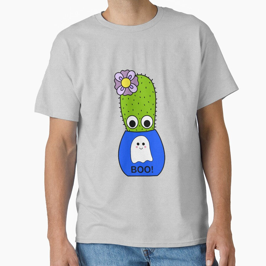 Cute Cactus Design #219: Cactus In Cute Ghost Pot by DreamCactus