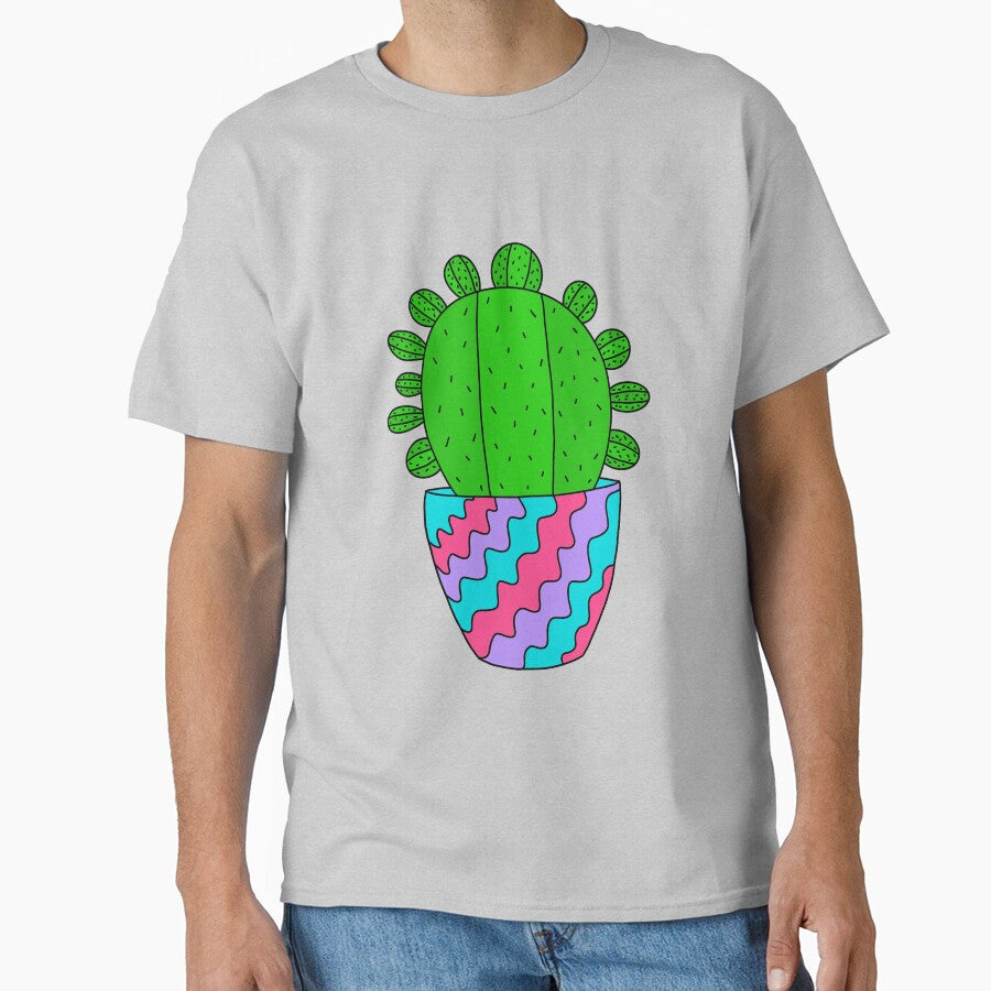 Cute Cactus Design #181: Cactus In Bright Colored Pot by DreamCactus