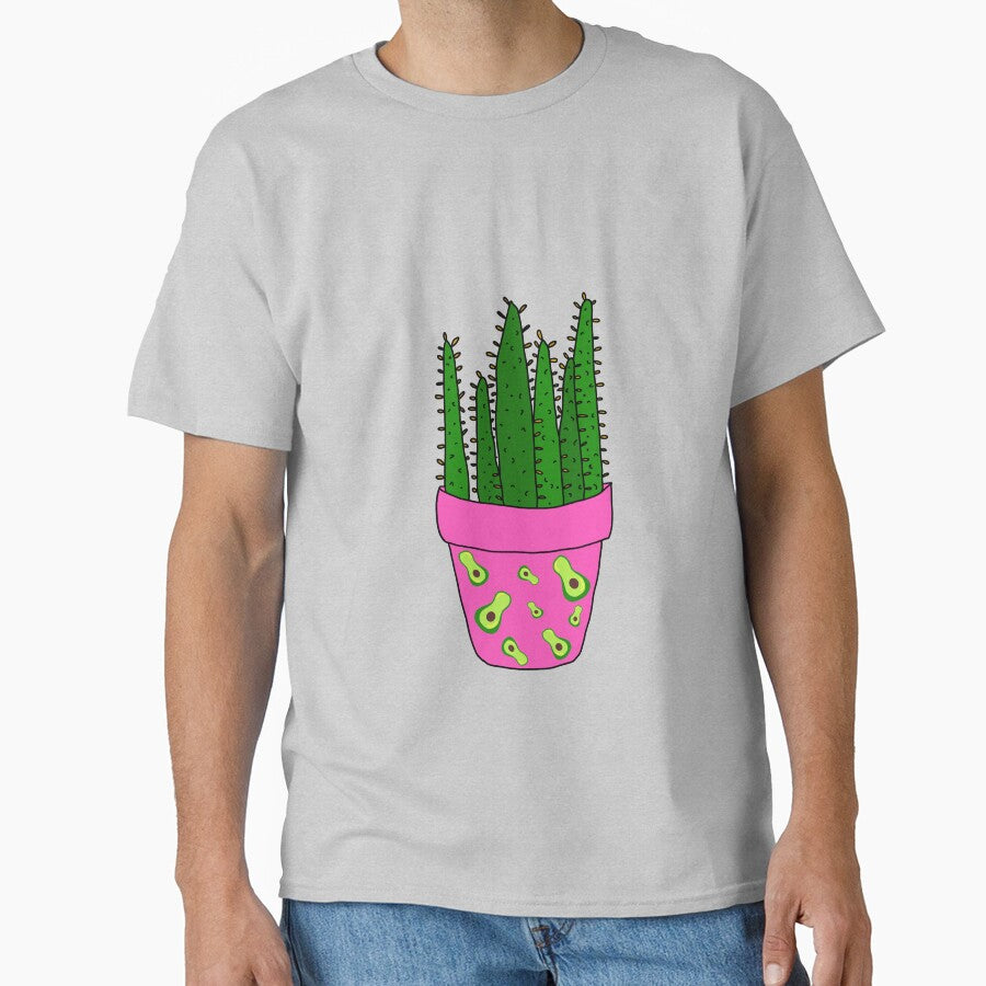 Cute Cactus Design #34: Succulents With Avocado Pot by DreamCactus