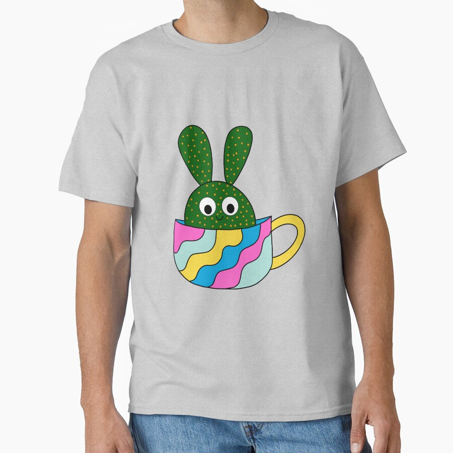 Cute Cactus Design #125: Cute Beaver Tail Cactus In A Colorful Mug by DreamCactus
