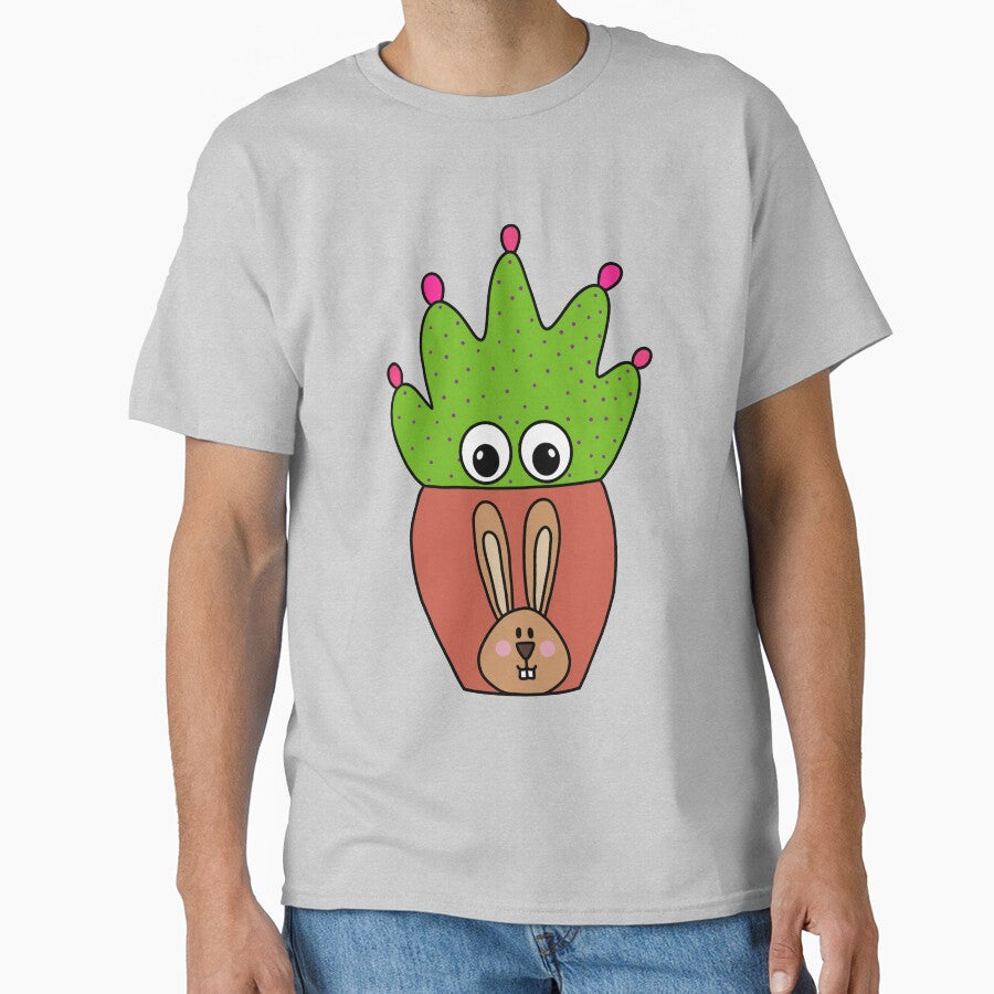 Cute Cactus Design #349: Pretty Cactus In Cute Bunny Pot by DreamCactus