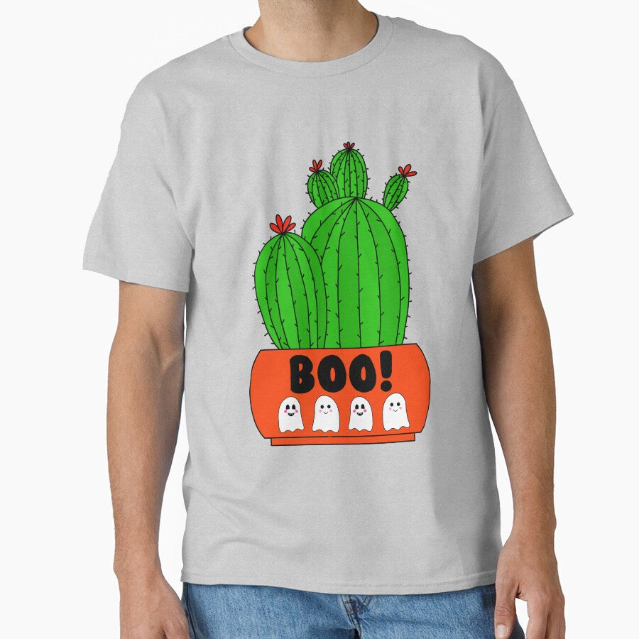 Cute Cactus Design #176: Cacti In Halloween Ghosts Pot by DreamCactus