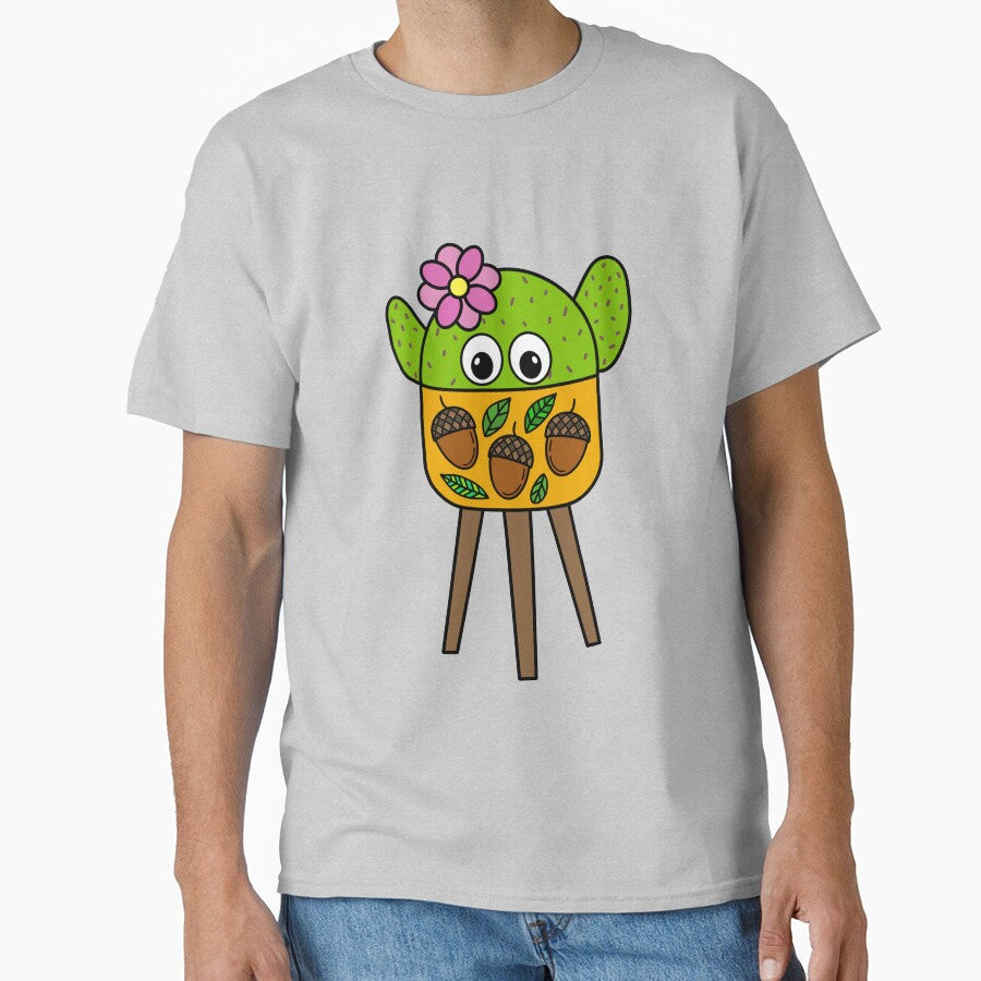 Cute Cactus Design #295: Pretty Cactus In Acorn Planter by DreamCactus