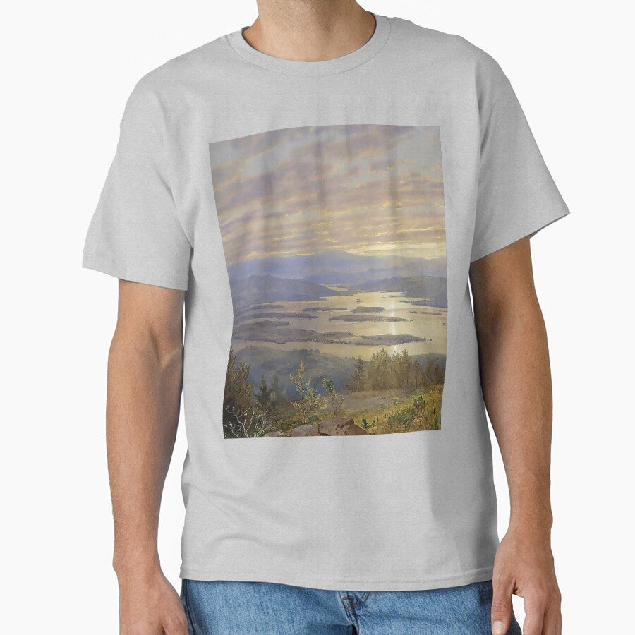 Sunset painting, Sunset Artwork, Lake Squam from Red Hill by danaJG