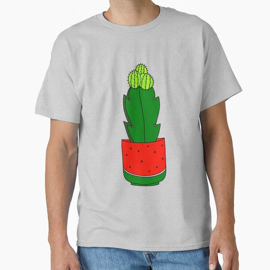 Cute Cactus Design #186: Cute Hybrid Cactus In Watermelon Pot by DreamCactus