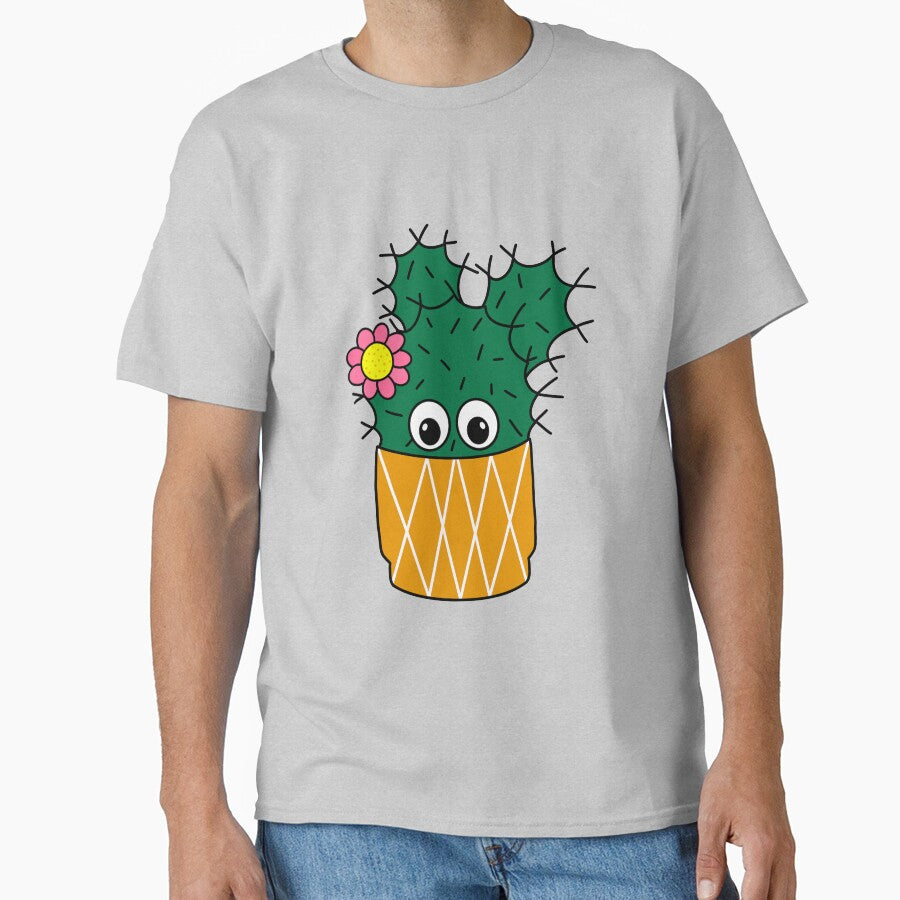 Cute Cactus Design #304: Spiky Cactus With Cute Flower by DreamCactus