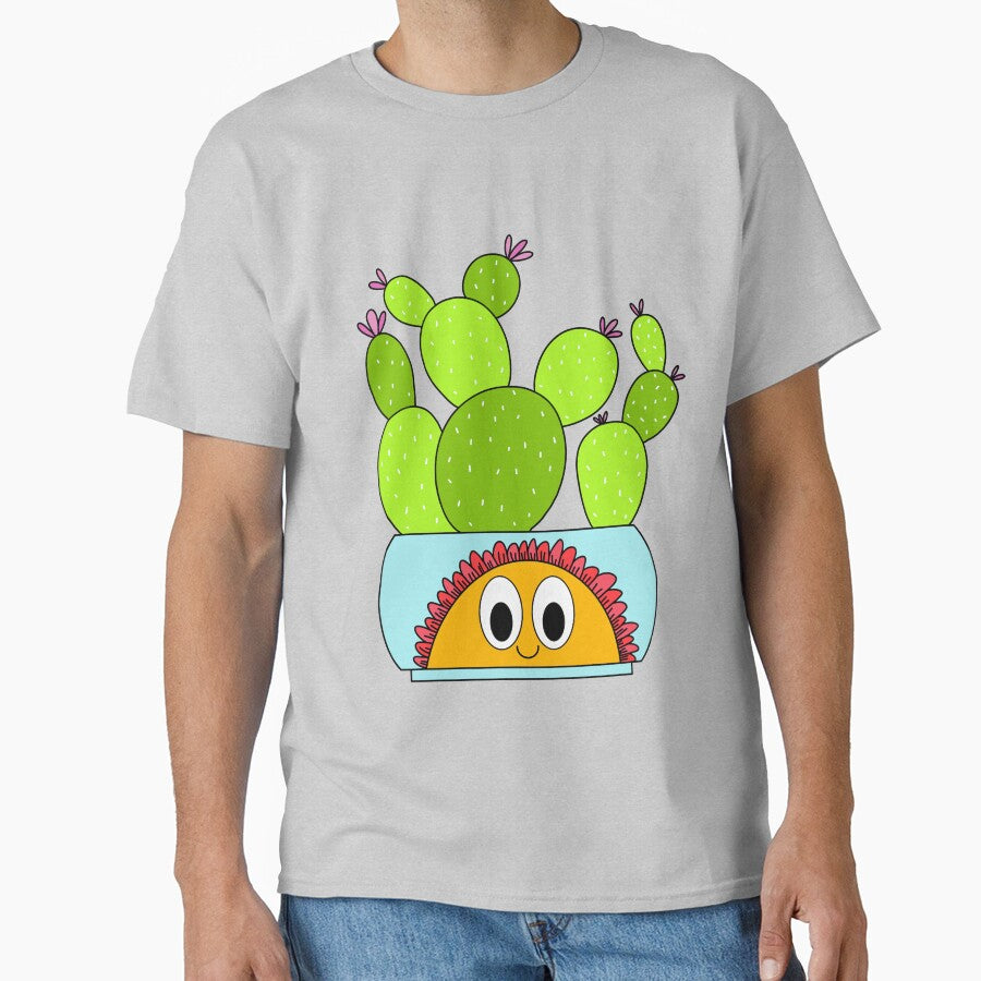 Cute Cactus Design #113: Beavertail Cacti In A Happy Flower Pot by DreamCactus