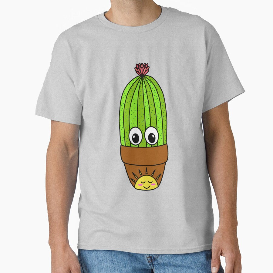 Cute Cactus Design #293: Potted Saguaro In Sunny Pot by DreamCactus