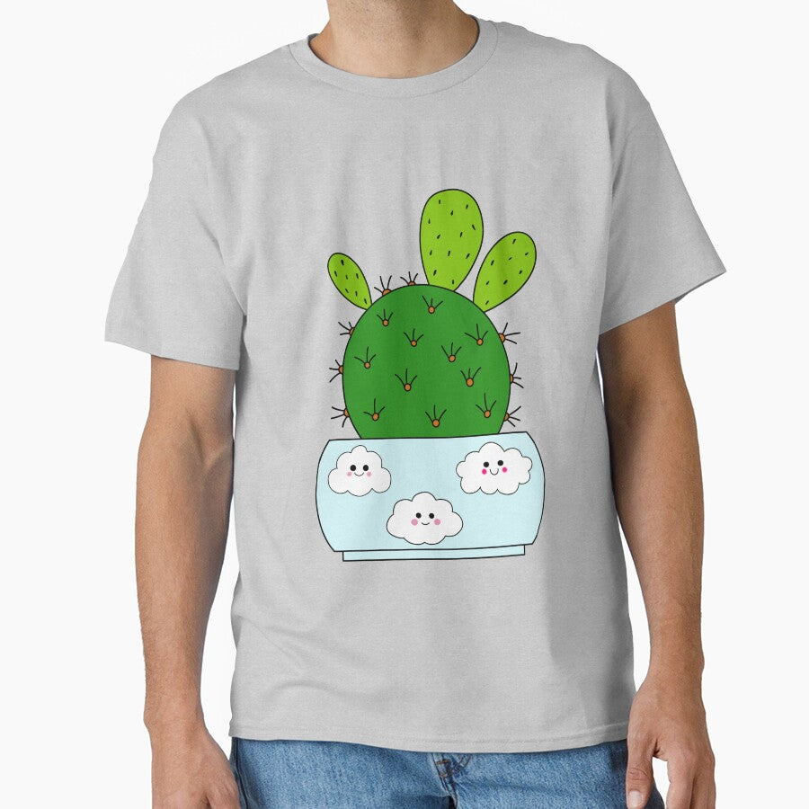 Cute Cactus Design #199: Cactus Hybrid In Cute Cloudy Pot by DreamCactus