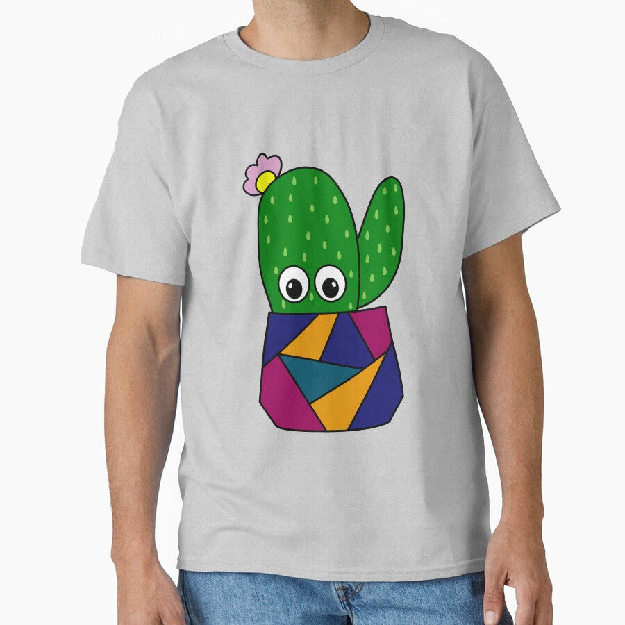 Cute Cactus Design #335: Cute Cactus In Geometric Pot by DreamCactus