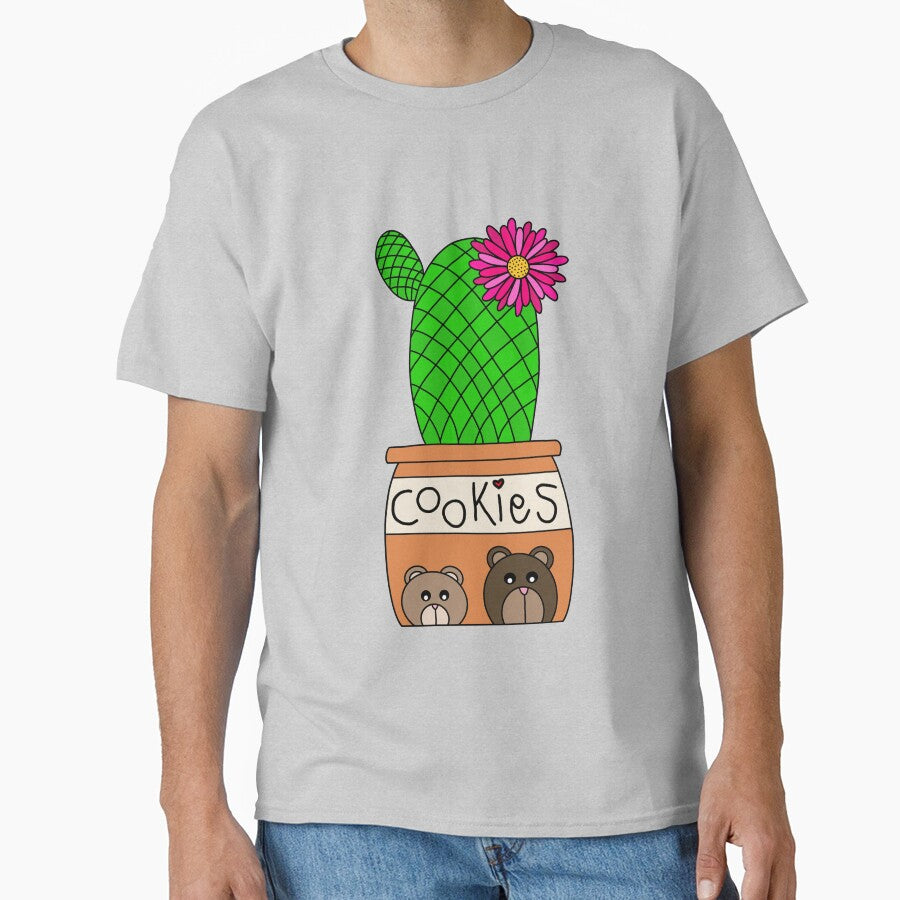Cute Cactus Design #148: Rainbow Pincushion Cactus In Cute Cookie Jar Pot by DreamCactus