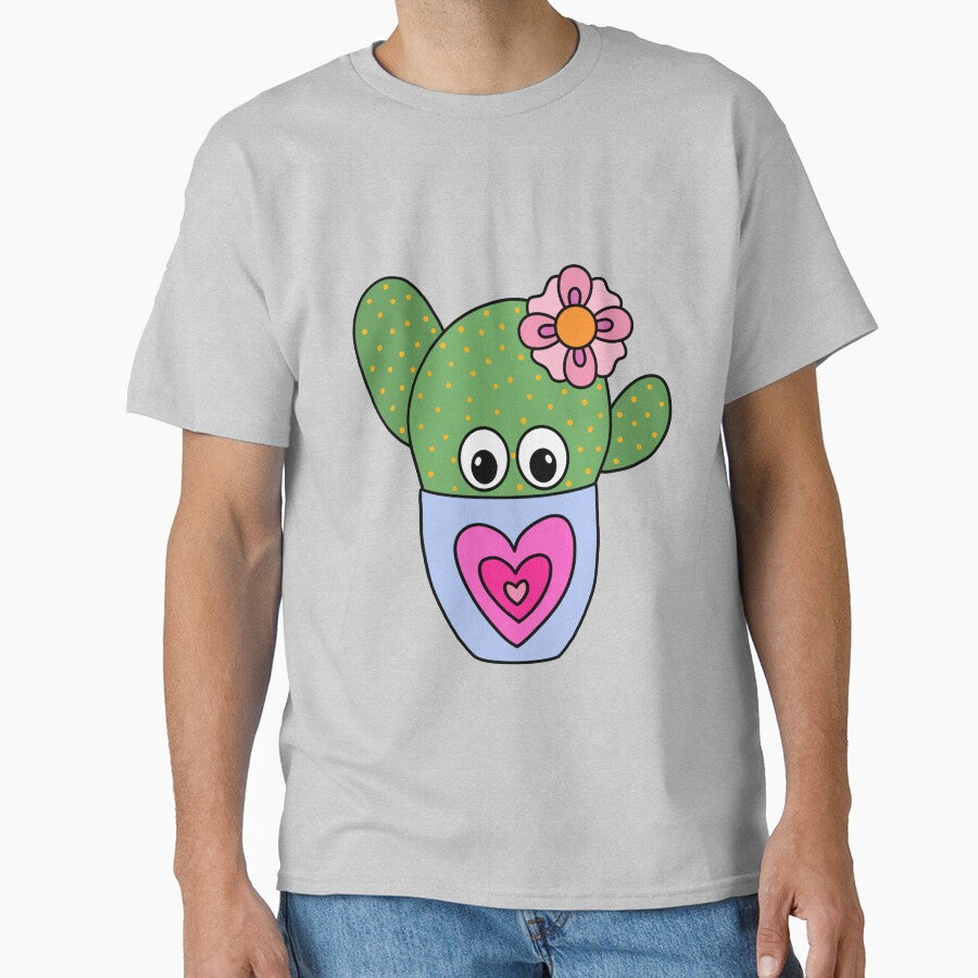 Cute Cactus Design #350: Pretty Cactus In Cute Heart Pot by DreamCactus