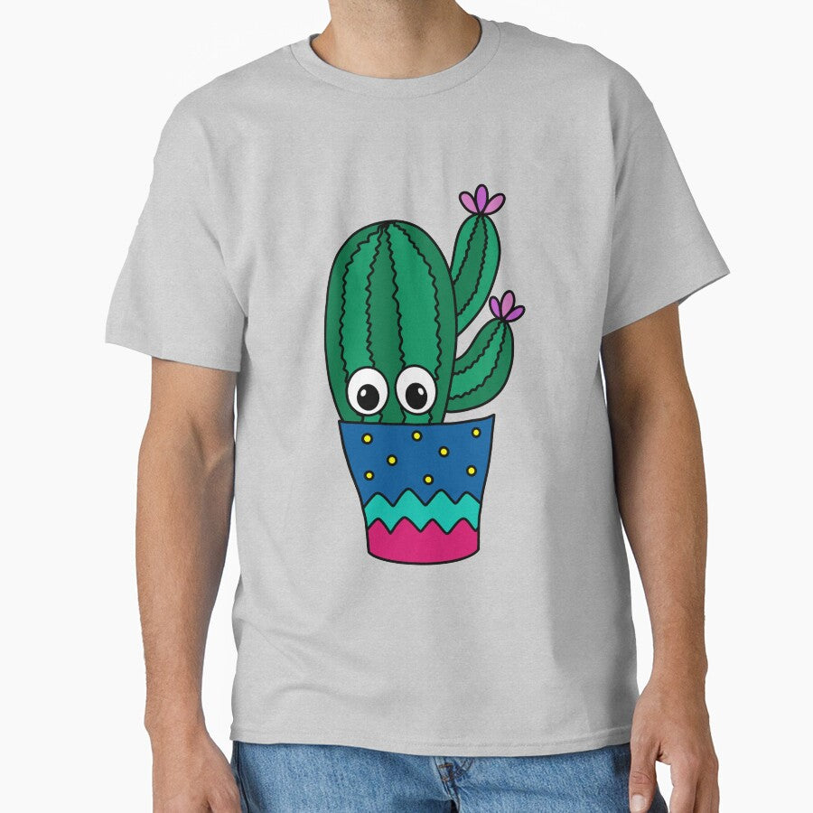 Cute Cactus Design #326: Cactus With Pretty Flowers In Cute Pot by DreamCactus