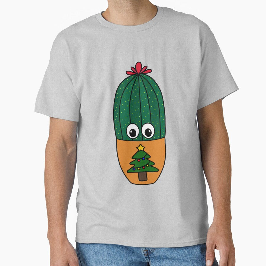 Cute Cactus Design #317: Cactus In Christmas Tree Pot by DreamCactus