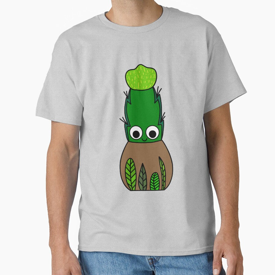 Cute Cactus Design #238: Hybrid Cactus In Leafy Pot by DreamCactus