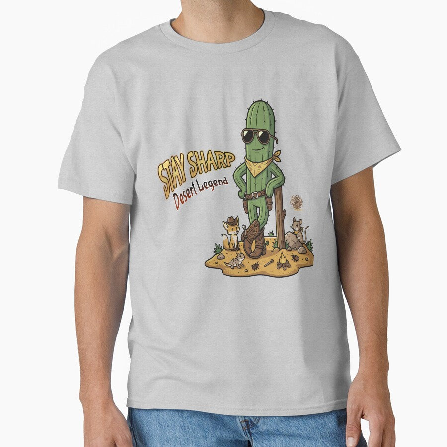 Stay Sharp Desert Legend Cowboy Cactus Mascot by AmazingEG