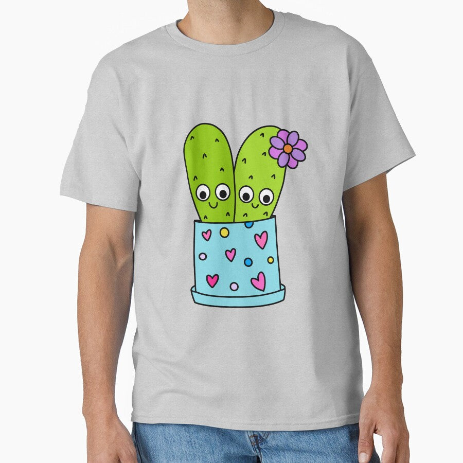 Cute Cactus Design #216: Cacti Couple In Cute Pot by DreamCactus