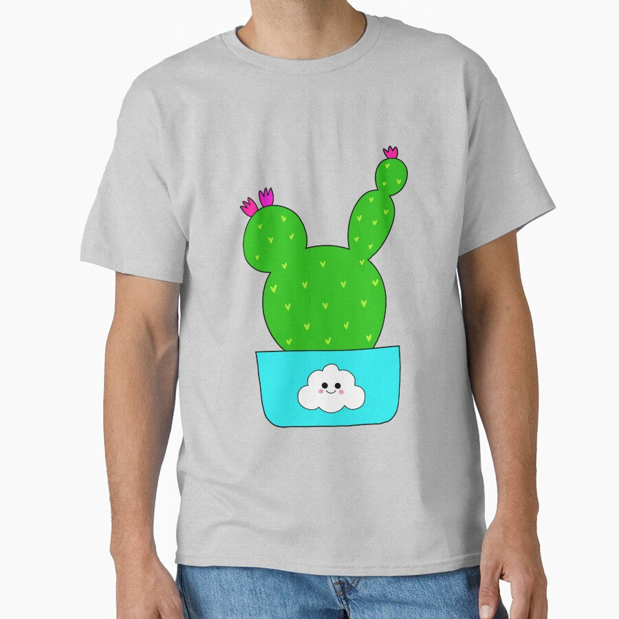 Cute Cactus Design #132: Cute Cactus With Flowers In Cloud 9 Pot by DreamCactus
